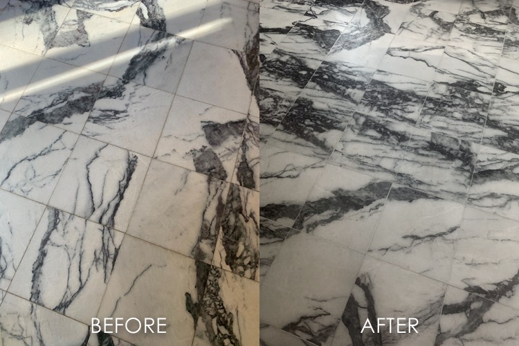 Before After Grout Sealing Stain