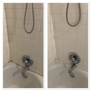 Bathtub re-caulking by The Grout Medic