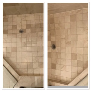 Shower re-caulking by The Grout Medic